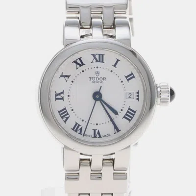 Pre-owned Tudor Clair De Rose 35200 Automatic Stainless Steel Women's Wristwatch 26 Mm In Silver