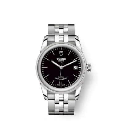 Tudor Glamour Date Automatic Black Dial Watch 55000-0007 In White