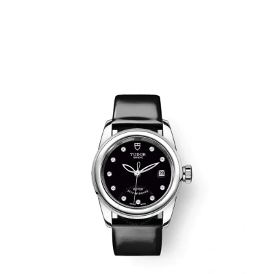 Tudor Glamour Date Automatic Diamond Black Dial Ladies Watch 51000-0026 In Metallic