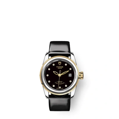 Tudor Glamour Date Automatic Diamond Black Dial Ladies Watch 51003-0023
