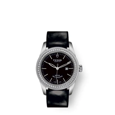 Tudor Glamour Date Automatic Diamond Black Dial Ladies Watch 53020-0047