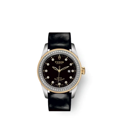 Tudor Glamour Date Automatic Diamond Black Dial Ladies Watch 53023-0041
