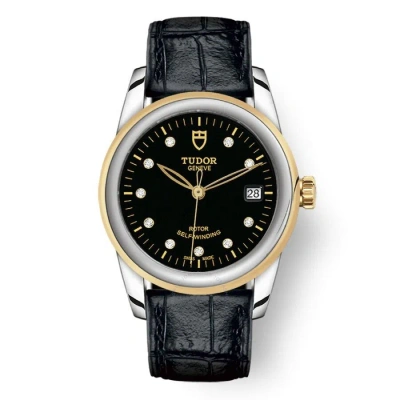 Tudor Glamour Date Automatic Diamond Black Dial Watch 55003-0037