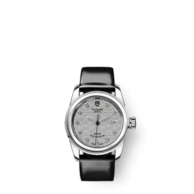 Tudor Glamour Date Automatic Diamond Ladies Watch 51000-0021 In Black