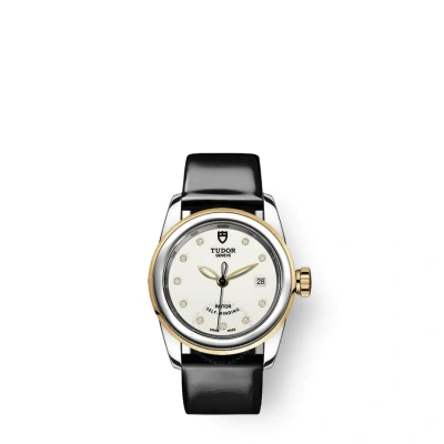 Tudor Glamour Date Automatic Diamond Ladies Watch 51003-0028 In Black