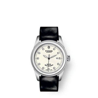 Tudor Glamour Date Automatic Diamond Ladies Watch 53000-0092 In Black
