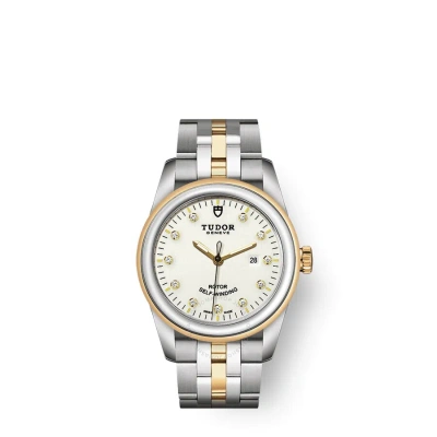 Tudor Glamour Date Automatic Diamond Ladies Watch 53003-0066 In Metallic