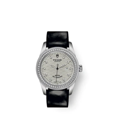 Tudor Glamour Date Automatic Diamond Ladies Watch 53020-0055 In Black