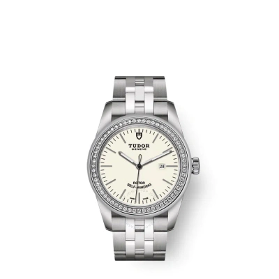 Tudor Glamour Date Automatic Diamond Ladies Watch 53020-0073 In Metallic