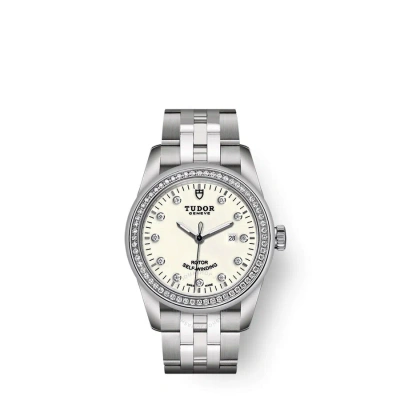 Tudor Glamour Date Automatic Diamond Ladies Watch 53020-0074 In Metallic