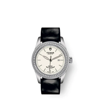 Tudor Glamour Date Automatic Diamond Ladies Watch 53020-0079 In Black