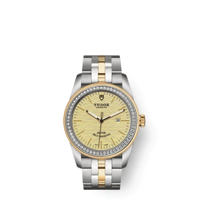 Tudor Glamour Date Automatic Diamond Ladies Watch 53023-0022 In Gold