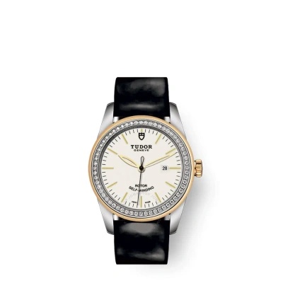 Tudor Glamour Date Automatic Diamond Ladies Watch 53023-0071 In Black