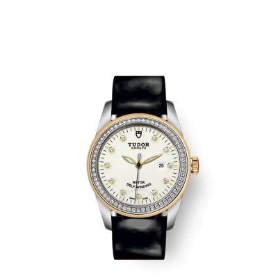 Tudor Glamour Date Automatic Diamond Ladies Watch 53023-0078 In Black