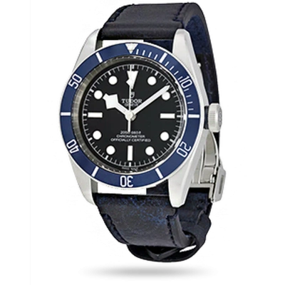 Tudor Heritage Automatic Chronometer Black Dial Men's Watch M79230b-0007 In Black / Blue