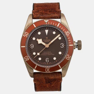 Pre-owned Tudor Heritage Black Bay Bronze Brown Dial Automatic Men's Wristwatch 43 Mm