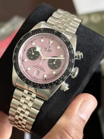 Pre-owned Tudor M79360n-0019 Black Bay Chrono Pink 2024 Limited