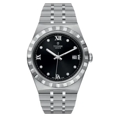 Tudor Men's Royal Black Dial Watch In Metallic