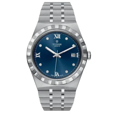 Tudor Men's Royal Blue Dial Watch In Metallic