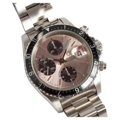 Pre-owned Tudor Oyster Date Chronograph, Aka "big Block" Ref 79270. Rare Panda Dial, 2002 In Multi