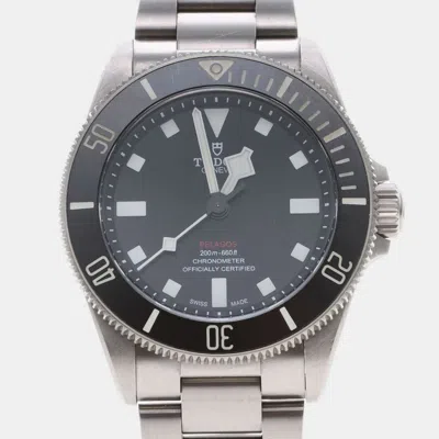 Pre-owned Tudor Pelagos 25407n Automatic Black Titanium Men's Wristwatch 40 Mm