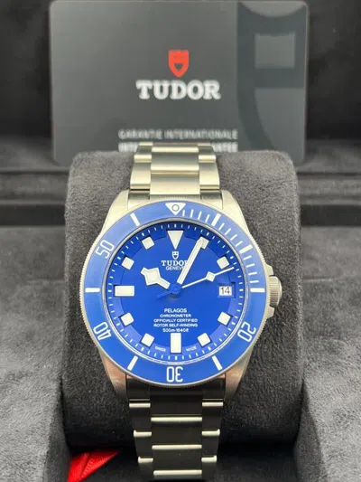 Pre-owned Tudor Pelagos Blue Dial Titanium Bracelet 42mm 25600tb Unworn 2023