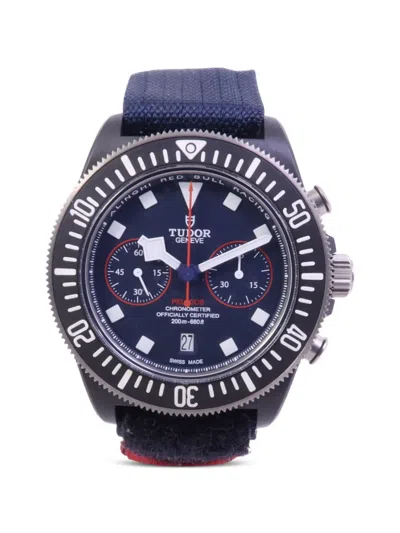 Pre-owned Tudor Pelagos Chronograph 43mm Watch In Blue