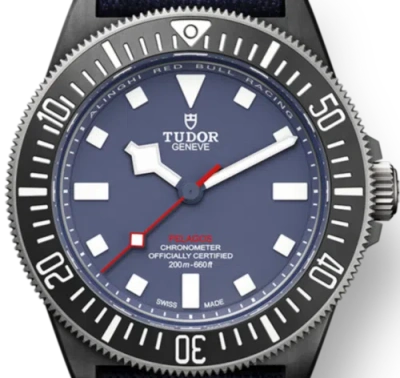Pre-owned Tudor Pelagos Fxd Alinghi Red Bull Blue Dial Strap Limited 42 M25707kn-0001
