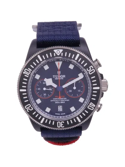 Pre-owned Tudor Pelagos Fxd Chrono 43mm Watch In Blue