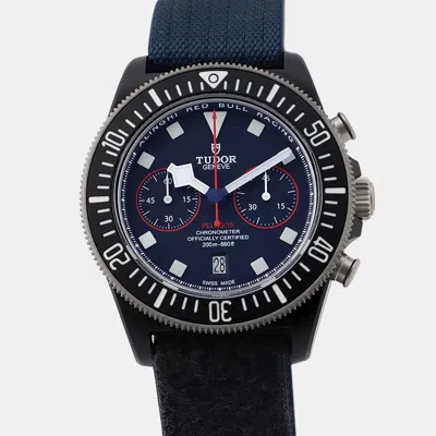 Pre-owned Tudor Pelagos M25807kn-0001 Blue Titanium Automatic Men's Watches 43mm