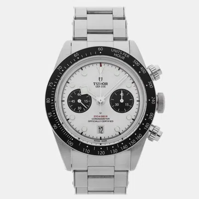 Pre-owned Tudor Black Bay Chronograph 79360n In White