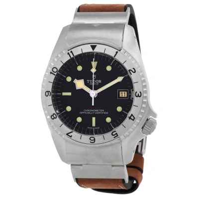 Tudor Heritage Black Bay Automatic Chronometer Black Dial Men's Watch M70150-0001 In Black / Brown