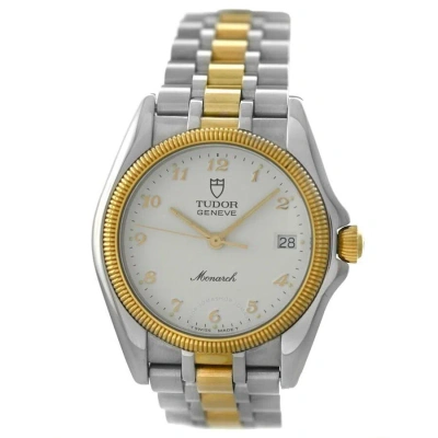Tudor Monarch Quartz White Dial Men's Watch 15733 In Metallic