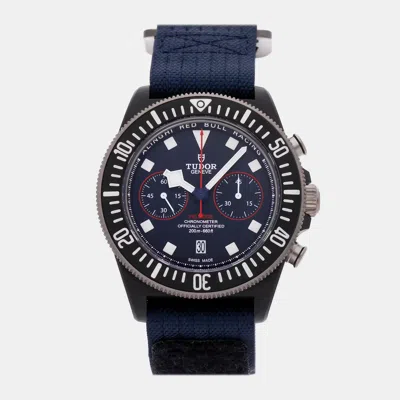 Pre-owned Tudor Pelagos Fxd Chronograph "alinghi Red Bull Racing" 25807kn In Blue