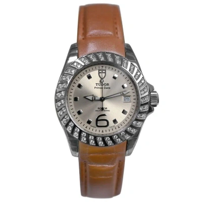 Tudor Prince Date Automatic Diamond Ladies Watch 79430p In Brown