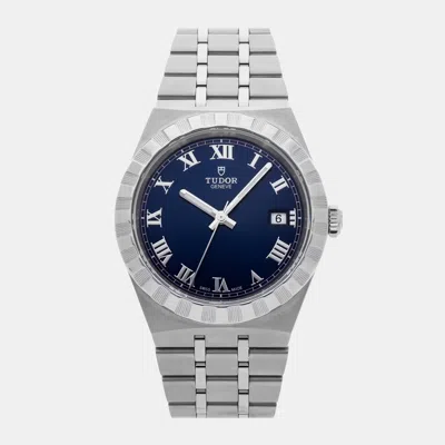Pre-owned Tudor Royal 28500 38 Mm In Blue
