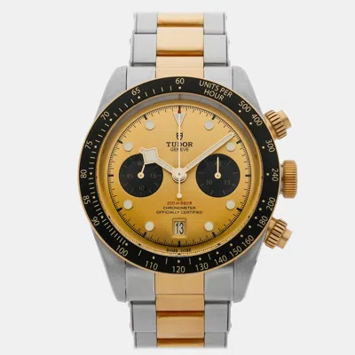 Pre-owned Tudor Black Bay Chronograph S & G 79363n Yellow Automatic 18k Yellow Gold Stainless Steel