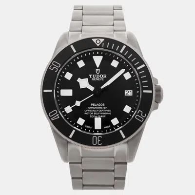 Pre-owned Tudor Pelagos 25600tn Black Automatic Titanium Men's Wristwatch 42 Mm
