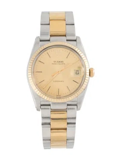Pre-owned Tudor Prince Oysterdate Watch, 34mm In Multi