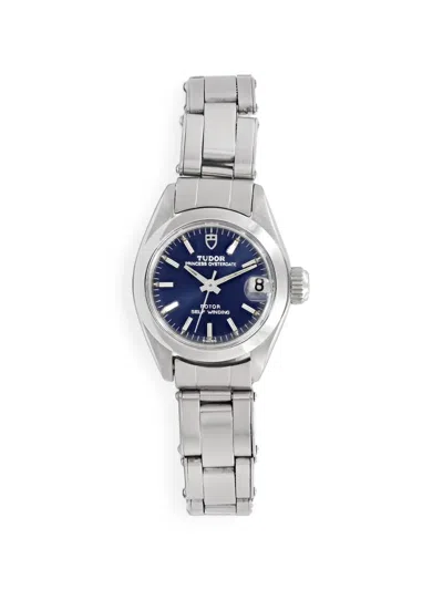 Pre-owned Tudor Princess Oysterdate 26mm Watch In Blue