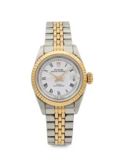 Pre-owned Tudor Princess Oysterdate 32mm Watch In White