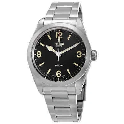 Pre-owned Tudor Ranger Automatic Black Dial Men's Stainless Steel Watch M79950-0001