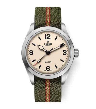 Tudor Ranger Stainless Steel Watch In Green