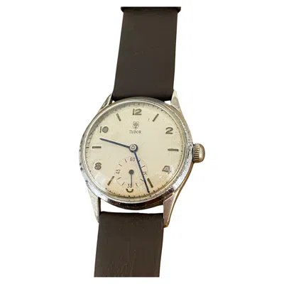 Pre-owned Tudor Rolex Rose Logo Radial Arabic Numerals C1960's 30mm Manual Mens' Watch In Red