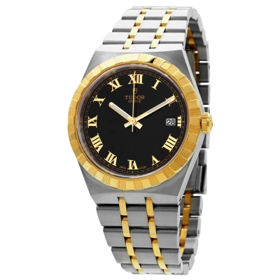 Tudor Royal Automatic Black Dial 38 Mm Watch M28503-0006 In Black / Gold / Gold Tone / Yellow