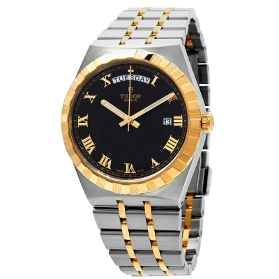Tudor Royal Automatic Black Dial 41 Mm Watch M28603-0003 In Black / Gold / Yellow