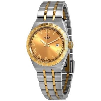 Tudor Royal Automatic Champagne Dial 28 Mm Ladies Watch M28303-0004 In Champagne / Gold / Yellow