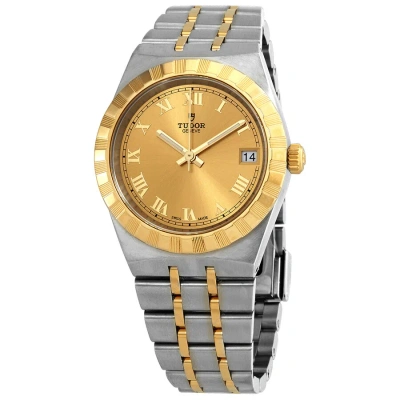 Tudor Royal Automatic Champagne Dial 34 Mm Watch M28403-0004 In Champagne / Gold / Yellow