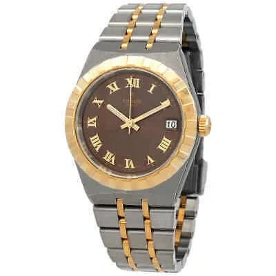 Pre-owned Tudor Royal Automatic Chocolate Brown Dial Two-tone Ladies Watch M28403-0008