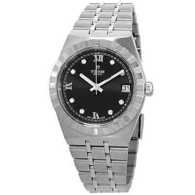 Pre-owned Tudor Royal Automatic Diamond Black Dial 34 Mm Watch M28400-0004